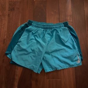 Nike Teal Athletic Shorts with Buikt in Compression Shorts